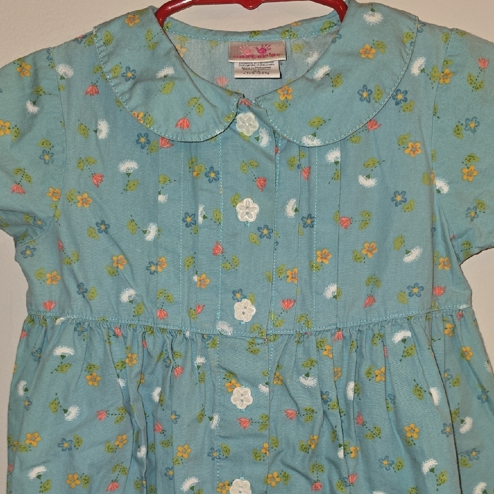 Carter's Blue Floral Kids Dress LOT-R1 - Picture 3 of 5